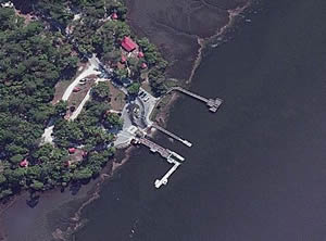 Aerial Blythe pier Brunswick Georgia 31523 aerial view of blythe island fishing pier brunswick ga